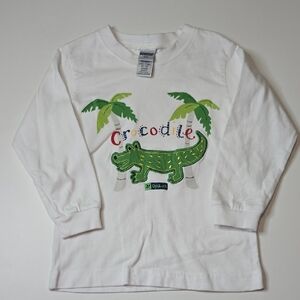 OshKosh B'gosh White and Green Crocodile Kids Shirt